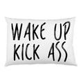 One Bella Casa One Bella Casa 73990PCES59 Wake Up Kick Ass Printed Standard Pillow Case; Black & Multicolor 73990PCES59